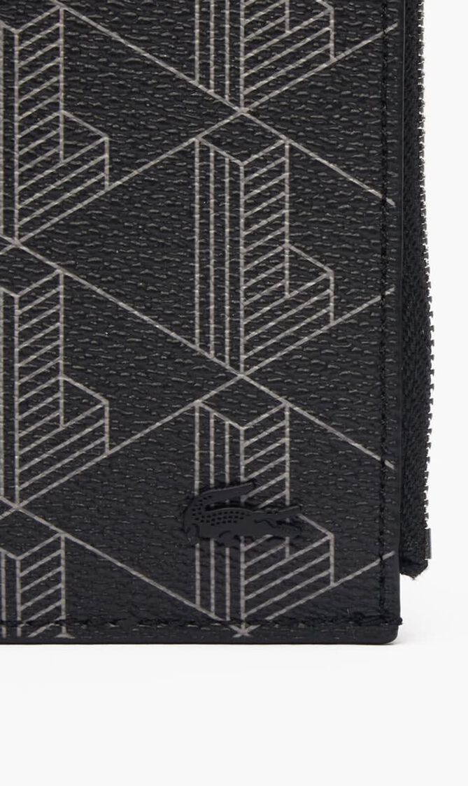 The Blend Grained Monogram Print Card Holder