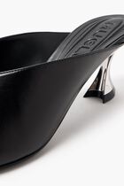 Leather kitten mules