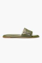 Saylor Hand Woven Leather Slide Sandal