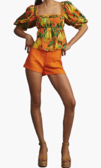 Chic Pears Short Sleeve Blouse