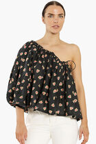 True Print Asymmetrical Blouse