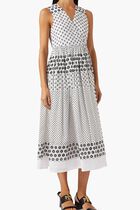 Printed Cotton Wrap Dress