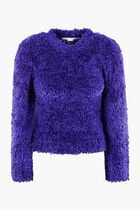 FURRY TEXTURED KNIT CROPPED JU