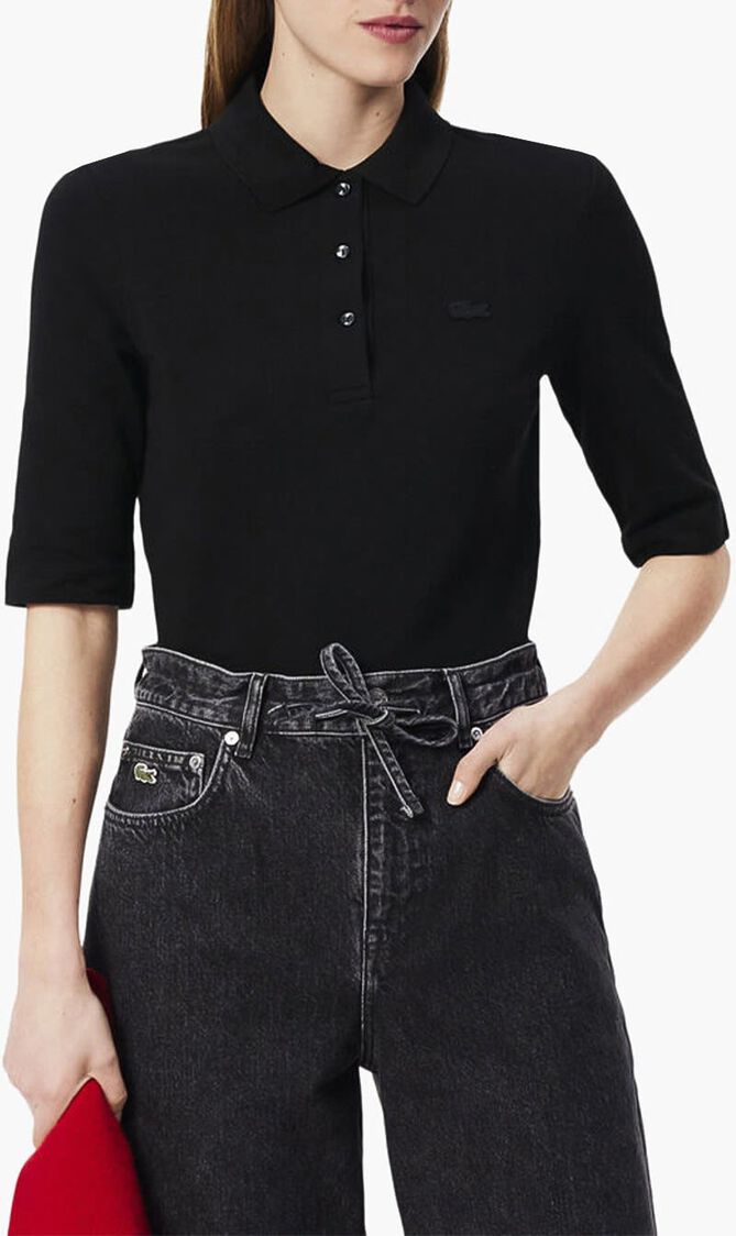SHORT SLEEVED RIBBED COLLAR SHIRT