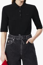 SHORT SLEEVED RIBBED COLLAR SHIRT