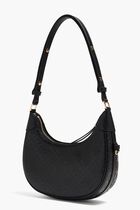T Monogram Leather Crescent Bag