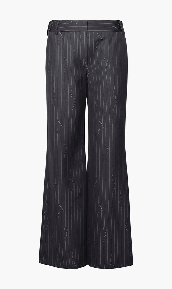 PINSTRIPE WIDE PANT FORGED IRON FORGED I