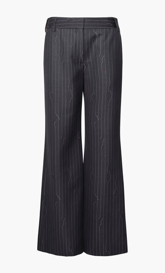 PINSTRIPE WIDE PANT FORGED IRON FORGED I