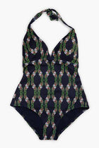 One-piece Sweet Fishes Halter Swimsuit
