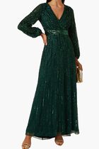 Sequinned Wrap Gown