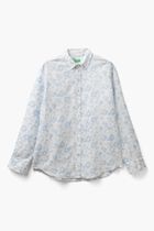 Floral Print Linen Blend Shirt