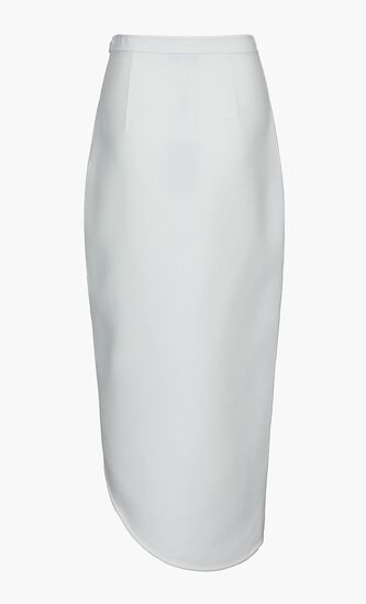 Wool Crepe Elliptical Skirt