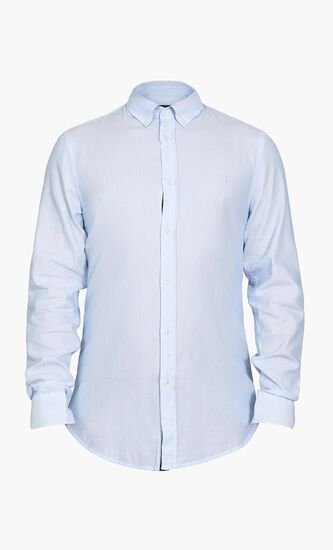 Regular Fit Stripes Jacquared Shirt