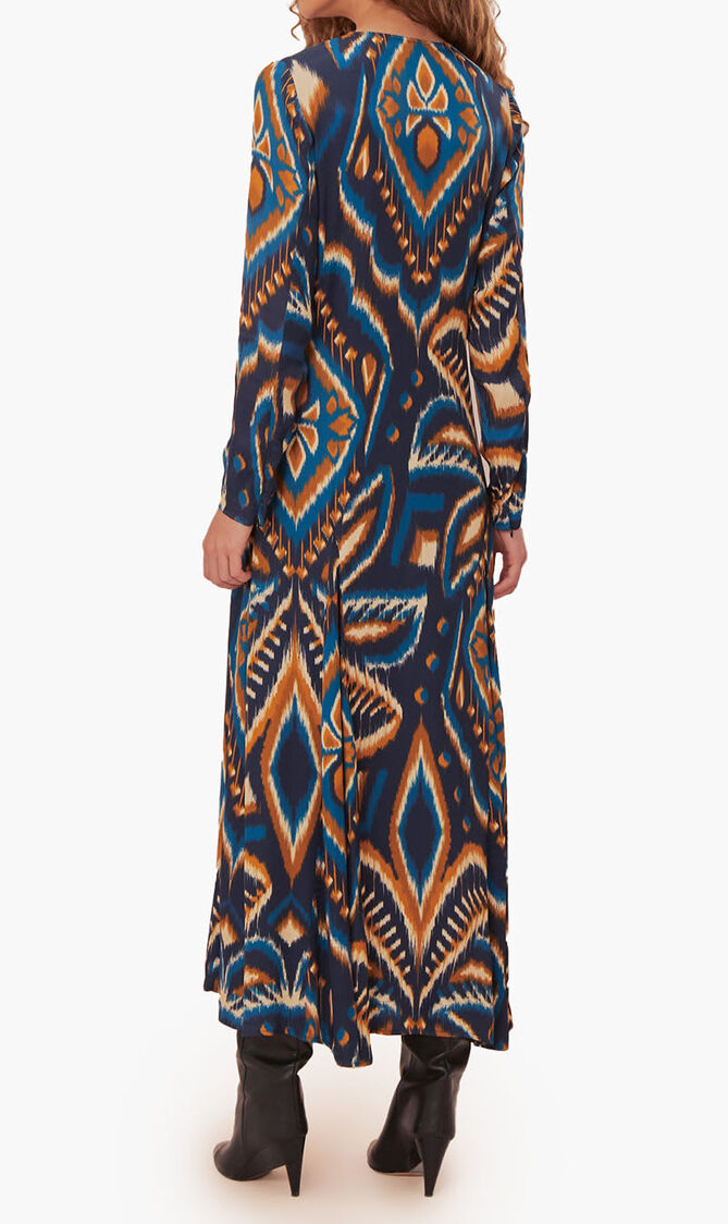 Pineapple Ikat Maxi Dress