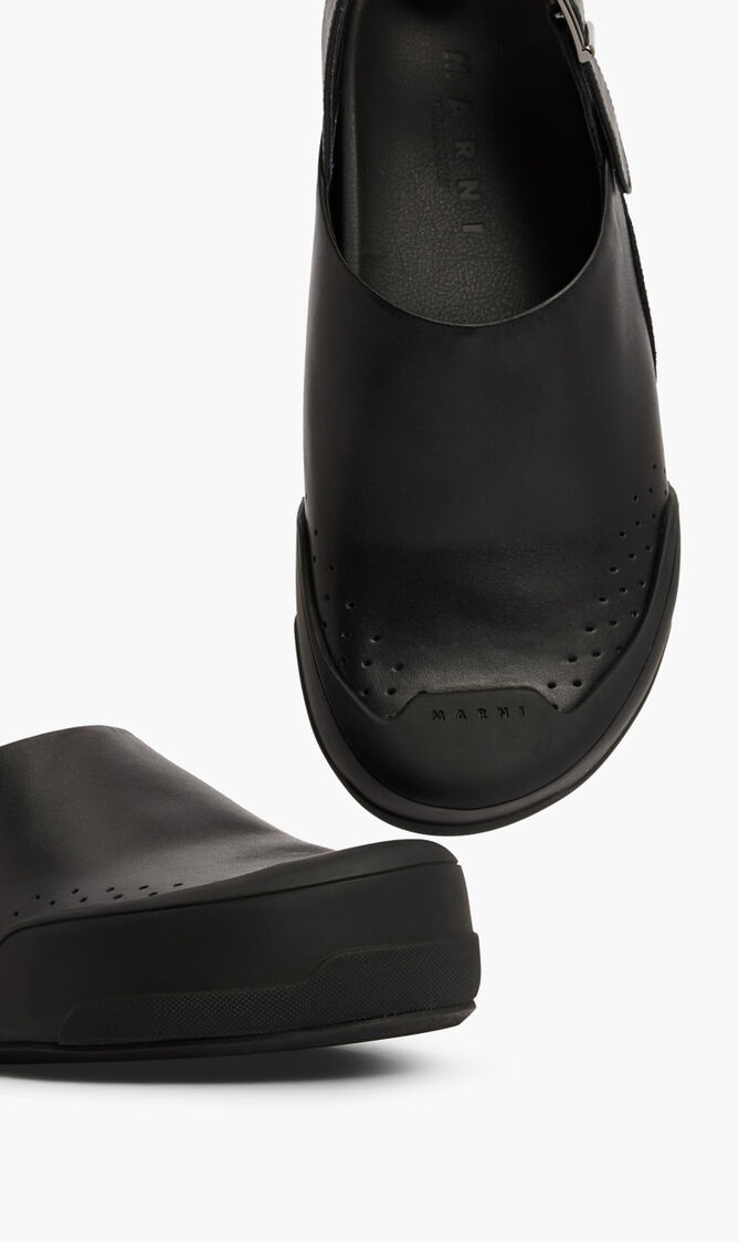 Mule With Leather Buckle