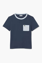 Contrast Print Cotton T-shirt