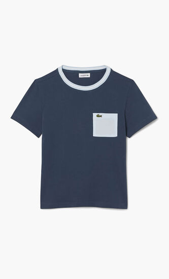 Contrast Print Cotton T-shirt