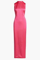 COCKTAIL DRESS ENVER SATIN SHINY FABRIC