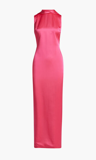 COCKTAIL DRESS ENVER SATIN SHINY FABRIC