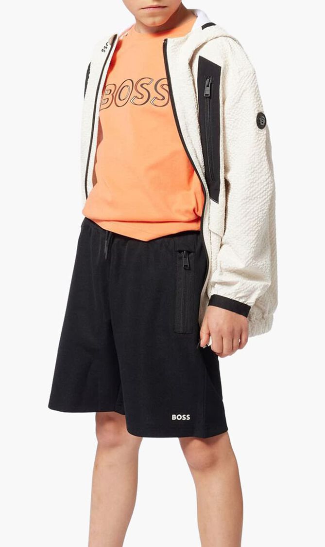 Boss Boys Black Logo Shorts