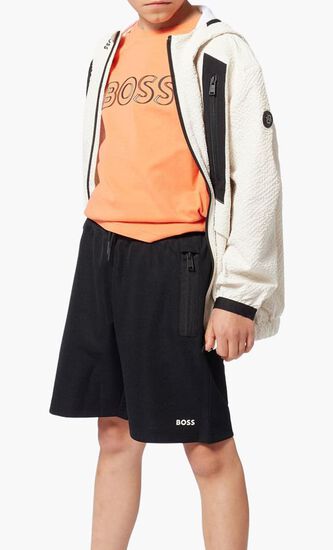 Boss Boys Black Logo Shorts