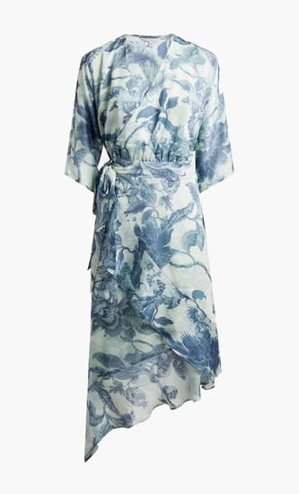 3 QTR SLV ENSLEY WRAP DRESS