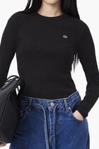 Long Sleeved Ribbed Cotton T-shirt