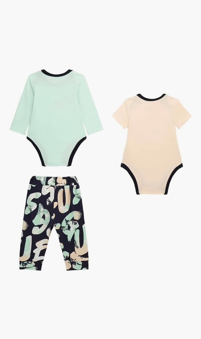 Bodysuit and Printed Pants 3 Piece Set
