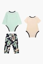 Bodysuit and Printed Pants 3 Piece Set