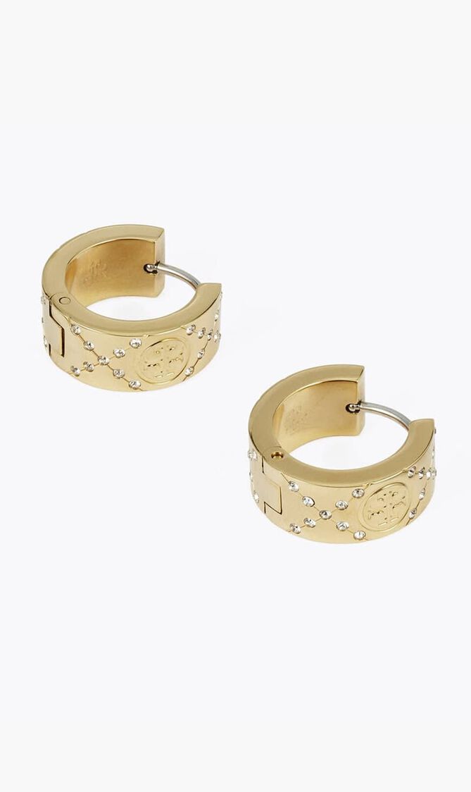 Small Icon Pave Hoop Earring
