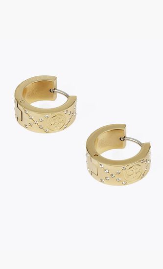 Small Icon Pave Hoop Earring