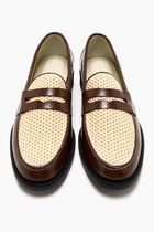 WILDE CHESTNUT WHITE RATTAN PENNY LOAFER MEN S