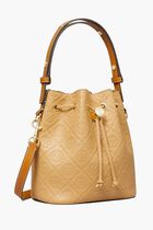 T MONOGRAM PEBBLE BUCKET BAG