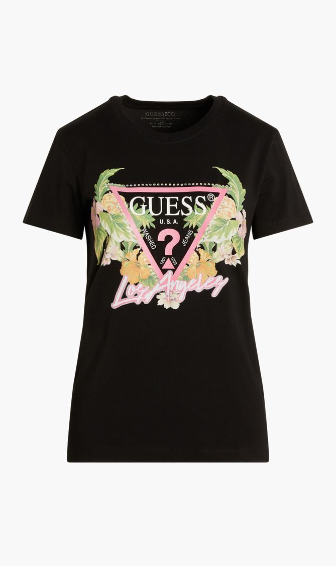 Short Sleeve Floral Triangle T-shirt