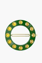 Chroma Green Round Hair Clip