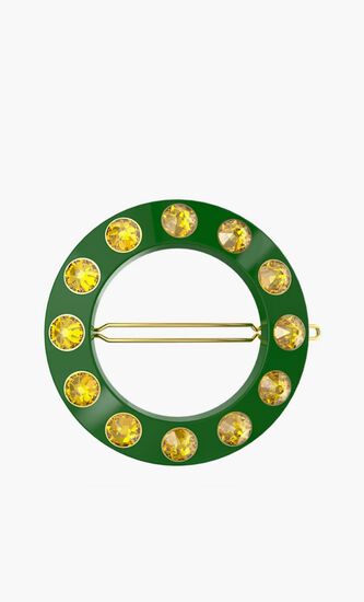 Chroma Green Round Hair Clip
