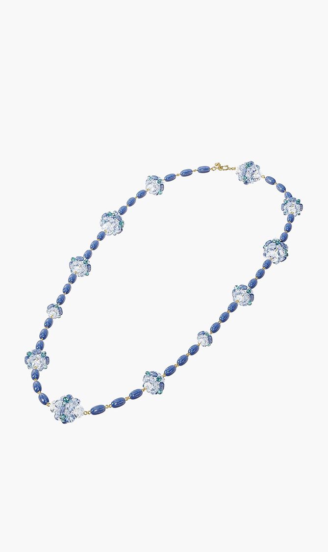 Somnia Necklace, Blue, Extra Long, Gold-Tone Plated