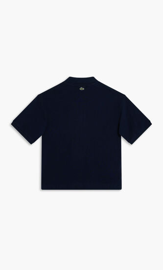 SHORT SLEEVED RIBBED COLLAR SHIRT