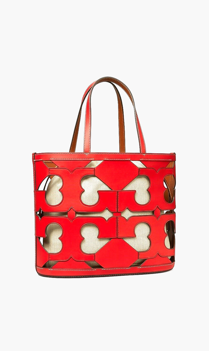 Ella Cutout Logo Small Tote Bag