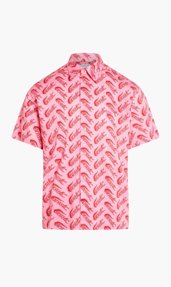 Short Sleeve Vintage Print Shirt