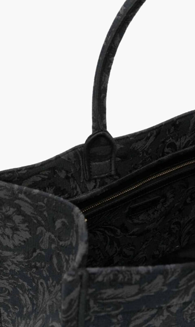 LARGE TOTE EMBROIDERY JACQUARD BAROCCO+CALF