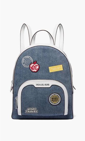 Jaycee Medium Embellished Denim Backpack