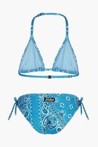 Denim Bandanna Print Bikini Set