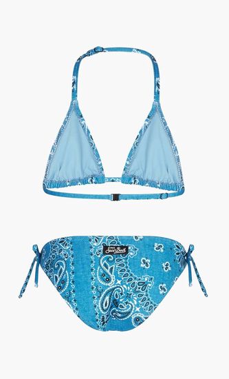 Denim Bandanna Print Bikini Set