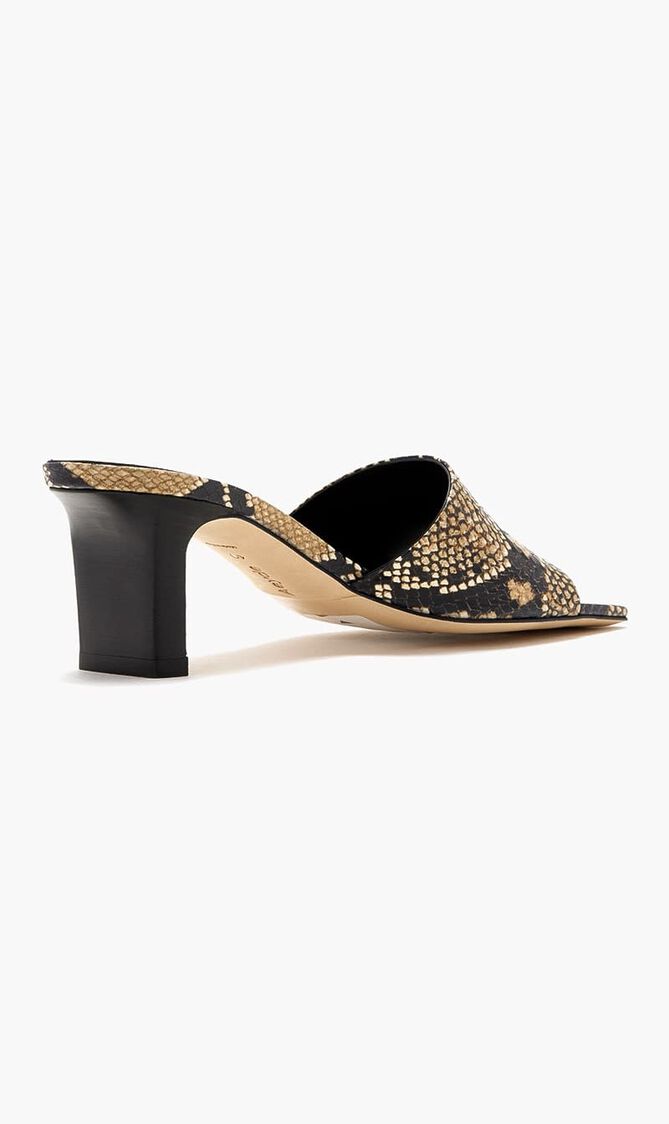 JESSIE SNAKE PRINT CALF LEATHER HAZELNUT