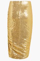 Hand-Embroidered Sequin Stretch Jersey Pareo Skirt Hand-Embroidered Sequin Stretch Jersey Pareo Skirt