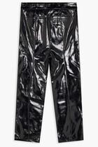 FAUX PATENT LEATHER PANTS