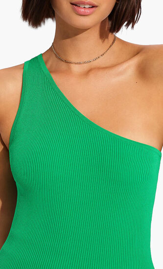 Sea Skin Rib One Shoulder Top