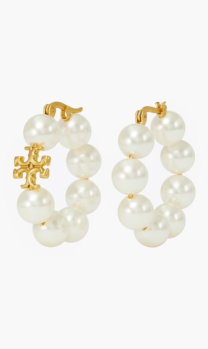 KIRA PEARL HOOP EARRING