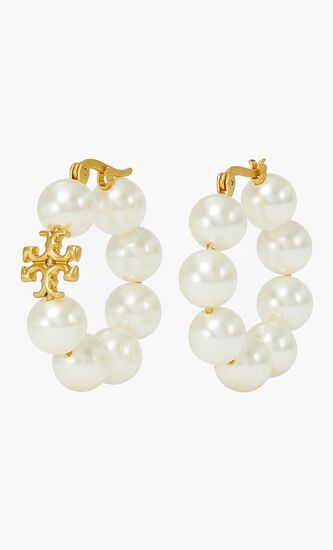 KIRA PEARL HOOP EARRING
